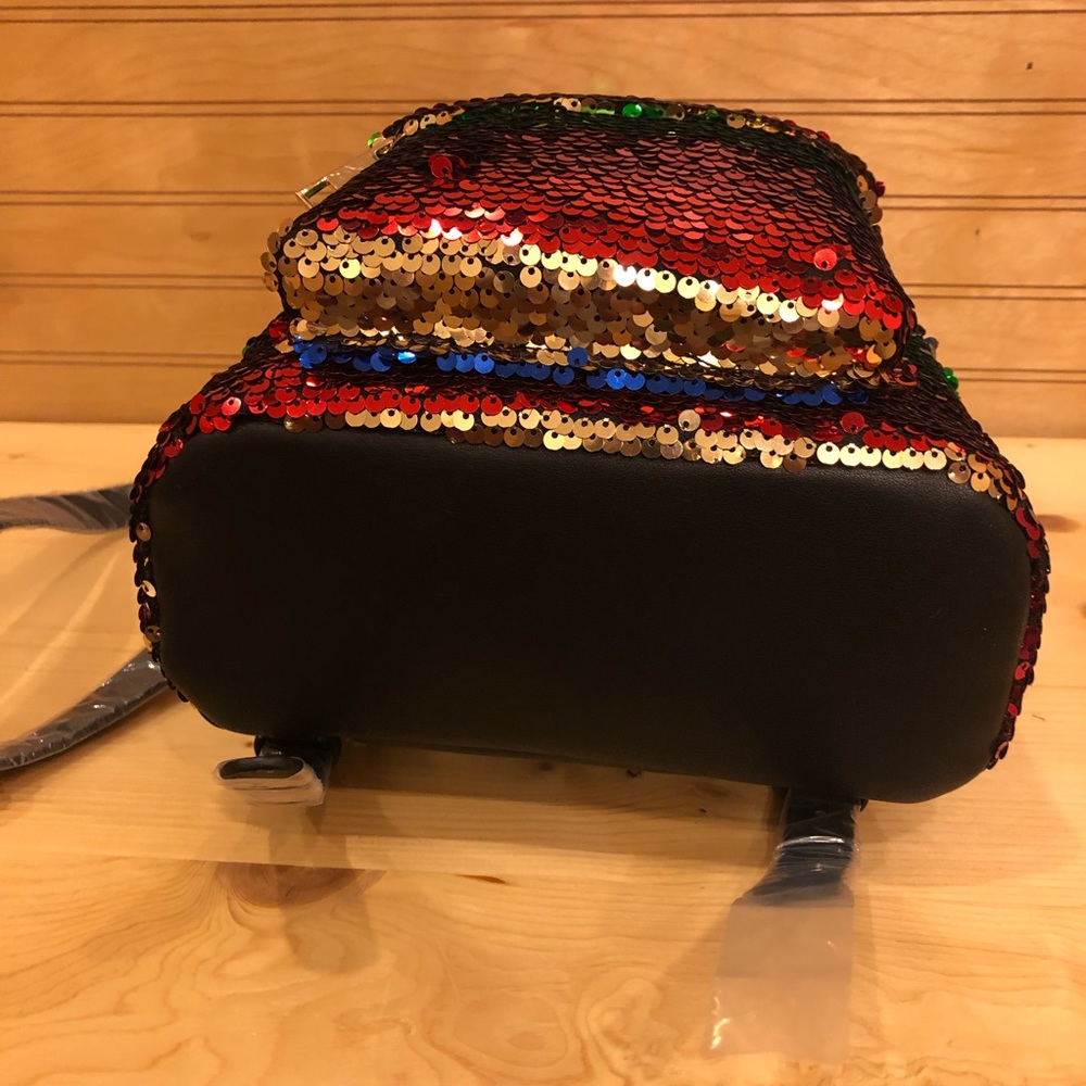 Sequin Multicolored Striped Backpack - Picture 4 of 5